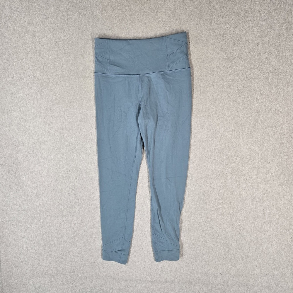 Athleta Women Activewear Pants S Blue Lycra Nylon Spandex Legging Cropped